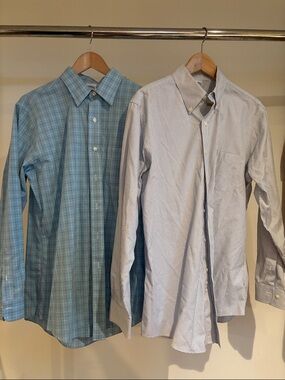 2 Brooks Brothers Men's Regent Button-Down Shirts Classic Casual 16-4/5